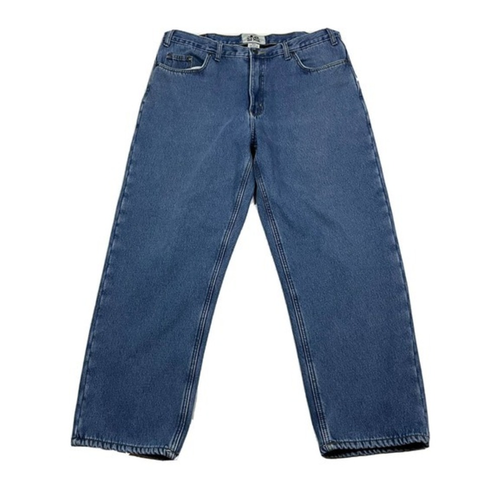 Old Mill Jeans Mens 38x30 Blue Denim Fleece‎ Lined Workwear Warm